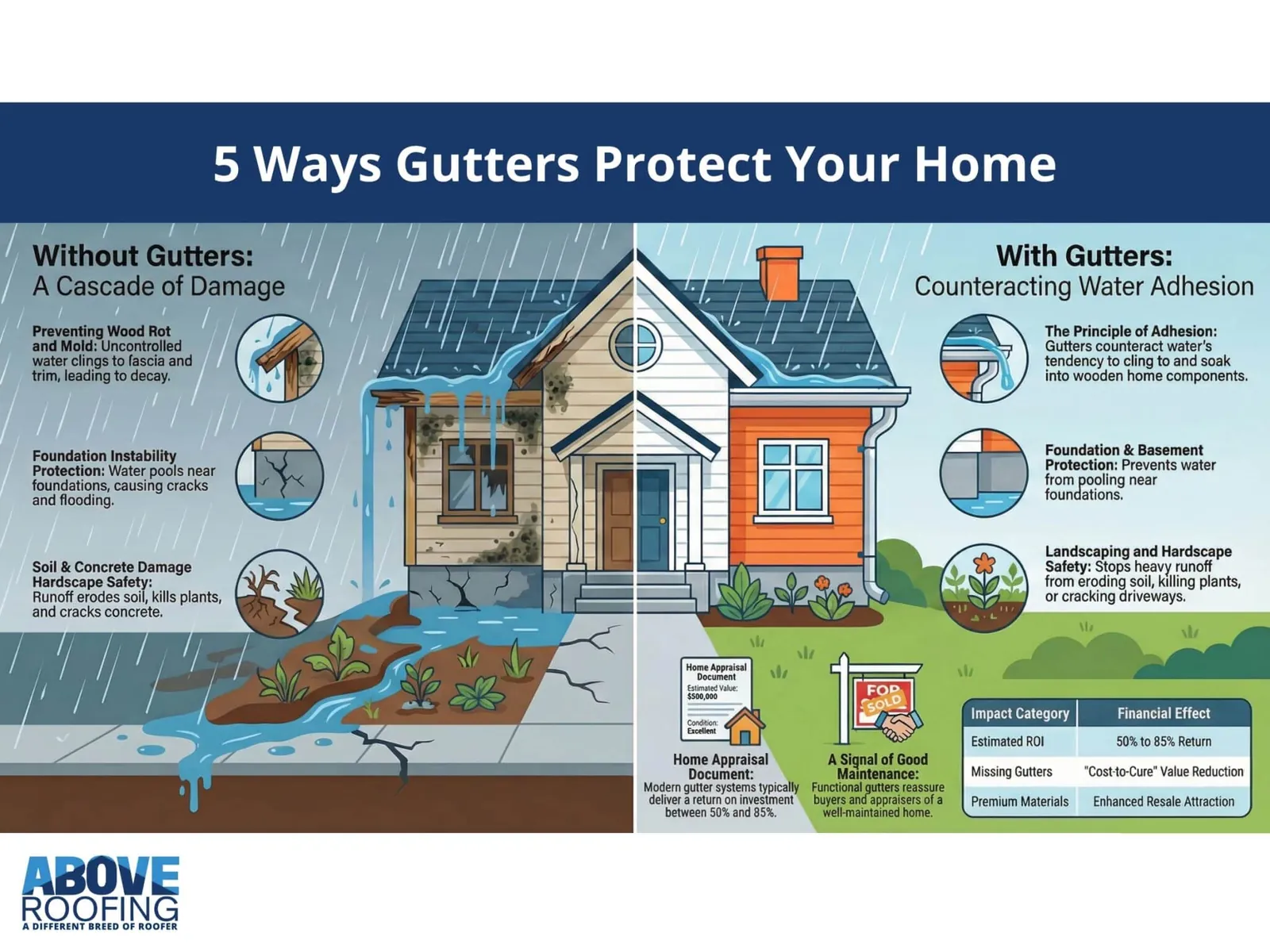 5 ways gutters protect your home