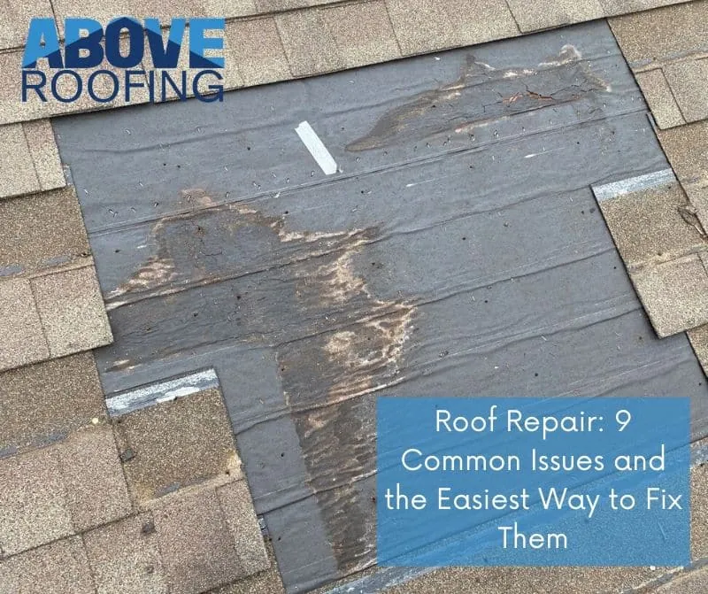 Old roof with a lot of shingles missing
