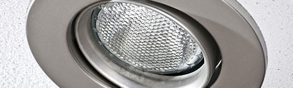 Pot light in ceiling tile