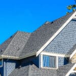 Picture of a house with a pitched, shingle roof
