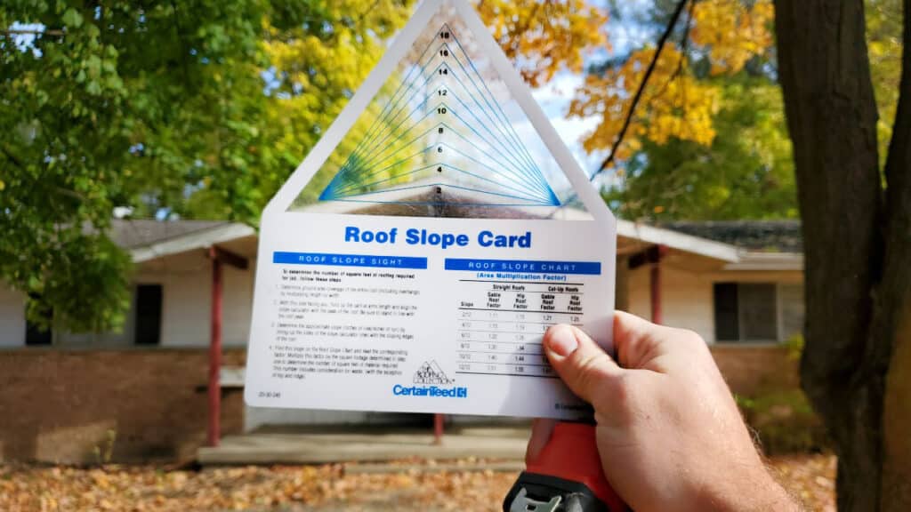 Roof Slope Card To Measure the Pitch Of A Roof