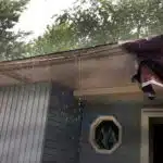Leaking roof with tarp